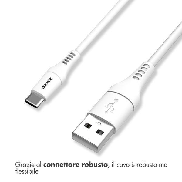 Accezz USB-C naar USB kabel - 1 meter - Wit