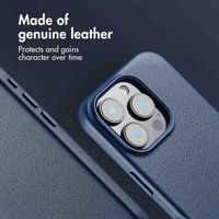 Accezz Leather Back Cover with MagSafe Apple iPhone 16 Pro - Nightfall Blue