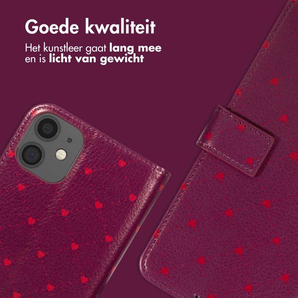 imoshion Design Bookcase Apple iPhone 12 (Pro) - Crush Check Coral Dust