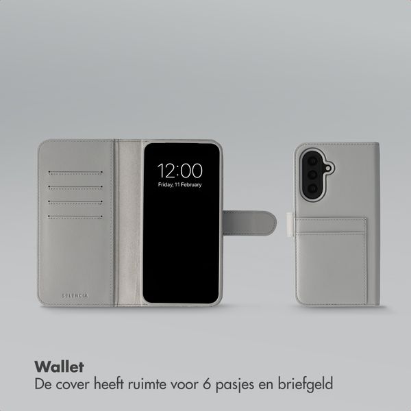 Selencia Olyn Uitneembare Bookcase met MagSafe Samsung Galaxy A57 (5G) - Grijs