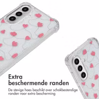 imoshion Design hoesje met koord Samsung Galaxy A56 - Dusty Rose Connected Hearts