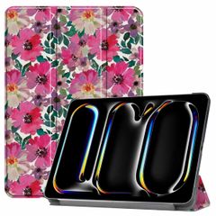 imoshion Design Trifold Bookcase Apple iPad Pro 11 (2024) M4 - Floral Water Color