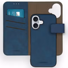 imoshion Uitneembare 2-in-1 Luxe Bookcase Apple iPhone 16 - Blauw