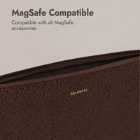 Selencia Teddy Laptop hoes 13-14 inch - Laptopsleeve - Choco Brown