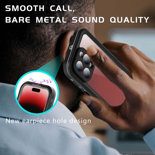 Redpepper Dot Plus Waterproof Backcover Apple iPhone 15 Pro - Zwart