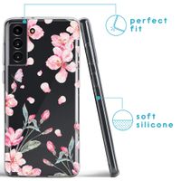 imoshion Design hoesje Samsung Galaxy S21 Plus - Bloem - Roze