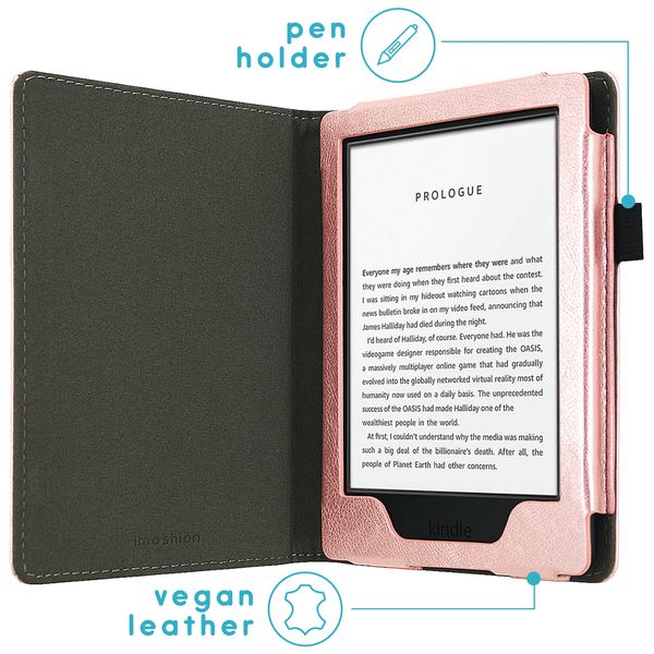 imoshion Vegan Leather Bookcase Amazon Kindle 10 - Rosé Goud