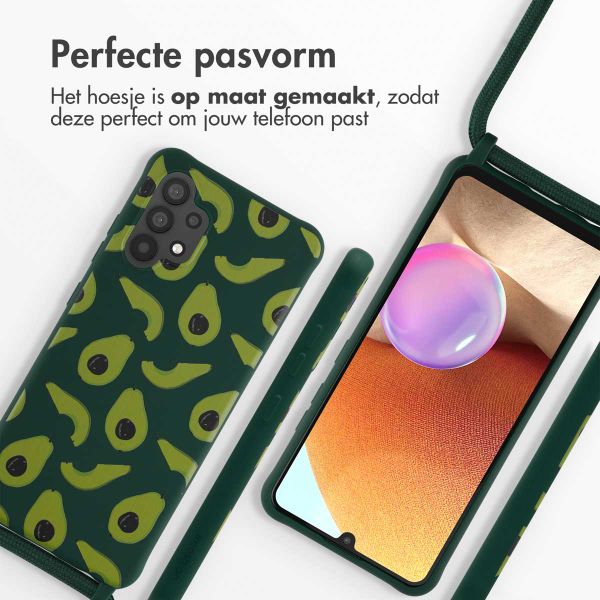 imoshion Siliconen design hoesje met koord Samsung Galaxy A32 (4G) - Avocado Green