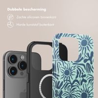 Selencia Vivid Tough Backcover met MagSafe Apple iPhone 15 Pro - Tropical Vibes Light Blue