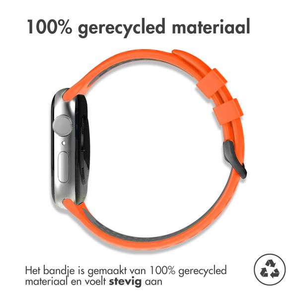 imoshion Siliconen sport bandje gesp Apple Watch Series 1 t/m 9 / SE (38/40/41 mm) | Series 10 / 11 (42 mm) - Oranje / Zwart