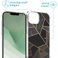 imoshion Design hoesje met koord iPhone 14 Plus - Grafisch Koper - Zwart / Goud