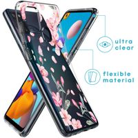 imoshion Design hoesje Samsung Galaxy A21s - Bloem - Roze