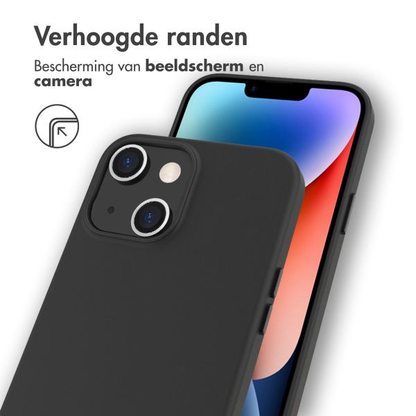 Accezz Leather Backcover met MagSafe Apple iPhone 14 Plus - Zwart