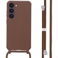 imoshion Siliconen hoesje met koord Samsung Galaxy S23 - Bruin