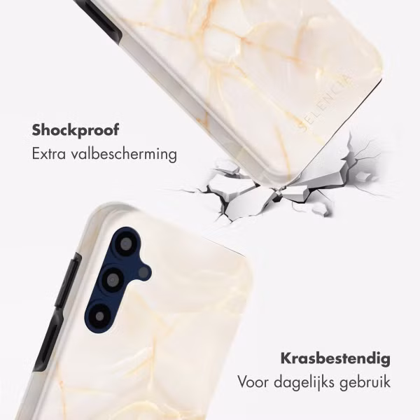 Selencia Vivid Backcover Samsung Galaxy A16 - Golden Beige Marble