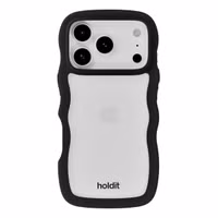 Holdit Wavy Case Apple iPhone 17 Pro - Black / Transparent