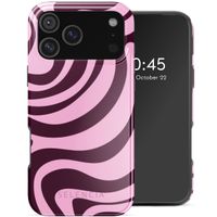 Selencia Vivid Backcover met MagSafe Apple iPhone 18 Pro / 17 Pro - Wavy Swirl Pink Plum