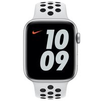 Apple Nike Sport Band Apple Watch Series 1 t/m 9 / SE (38/40/41 mm) | Series 10 (42 mm) - Pure Platinum/Black