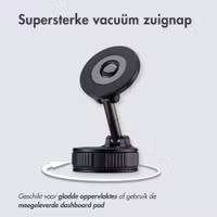 imoshion Telefoonhouder Auto met MagSafe - 360° draaibaar - met Zuignap - Magnetisch - Universeel - Zwart