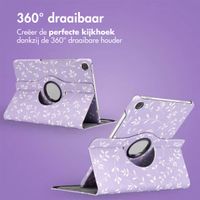 imoshion 360° Draaibare Design Bookcase Samsung Galaxy Tab A9 Plus - Lavender Flowers