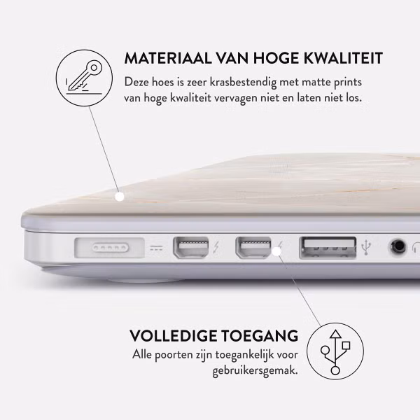 Burga Hardshell Cover Apple MacBook Air 13 inch (2022 / 2024 M3 chip / 2025 M4 chip) - Vanilla Sand