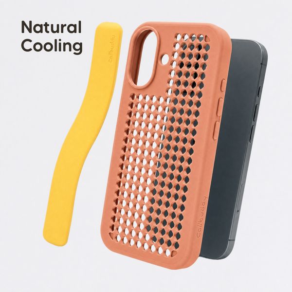Callbuddy Hoesje met Strap Apple iPhone 17 - Coral Pop