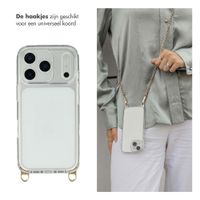 Selencia Backcover met afneembare haakjes Apple iPhone 17 Pro Max - Transparant