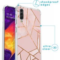 imoshion Design hoesje met koord Samsung Galaxy A50 - Grafisch Koper - Roze / Goud