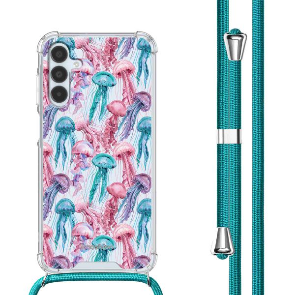 imoshion Design hoesje met koord Samsung Galaxy A15 (5G/4G) - Jellyfish Watercolor