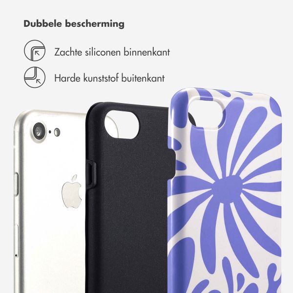 Selencia Vivid Backcover Apple iPhone SE (2022 / 2020) / 8 / 7 / 6(s) - Modern Bloom Sapphire Blue