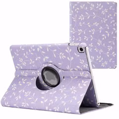 imoshion 360° Draaibare Design Bookcase Apple iPad 9 (2021) 10.2 inch / iPad 8 (2020) 10.2 inch / iPad 7 (2019) 10.2 inch - Laverder Flowers