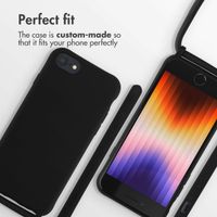 imoshion Silicone Case with Strap Apple iPhone SE (2022 / 2020) / 8 / 7 - Black