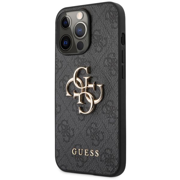 Guess 4G Metal Logo Backcover Apple iPhone 13 Pro Max - Grijs