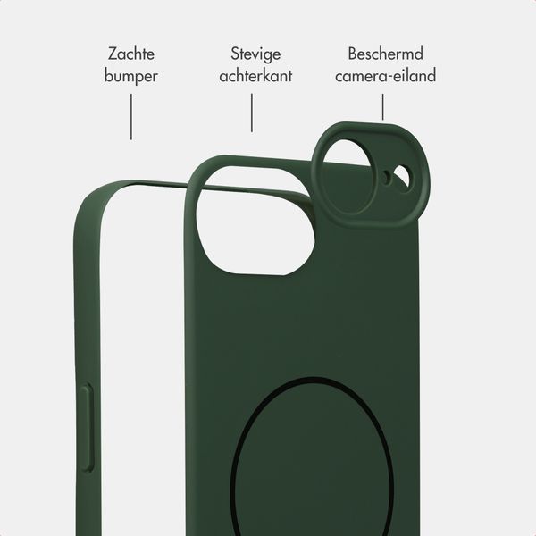 Accezz Grip Backcover met MagSafe Apple iPhone 17e / 16e - Donkergroen