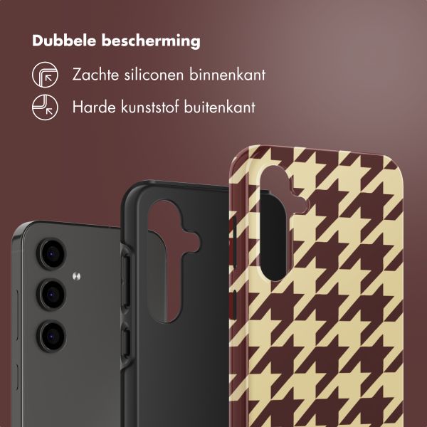 Selencia Vivid Backcover Samsung Galaxy S24 FE - Pied-de-Poule