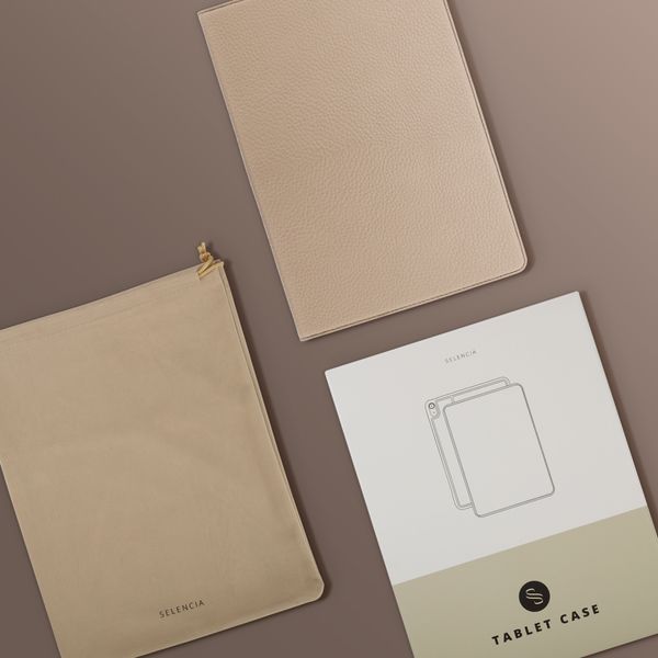 Selencia Riva Bookcase Samsung Galaxy Tab A11 Plus - Beige