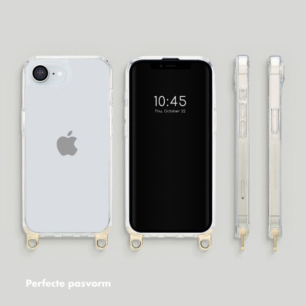 Selencia Backcover met afneembare haakjes Apple iPhone 16e - Transparant