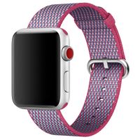Apple Woven Nylon band Apple Watch Series 1 t/m 9 / SE (38/40/41 mm) | Series 10 / 11 (42 mm) - Berry