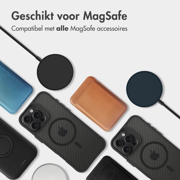 imoshion Rugged Hybrid Carbon Case met MagSafe Apple iPhone 16 Pro Max - Zwart