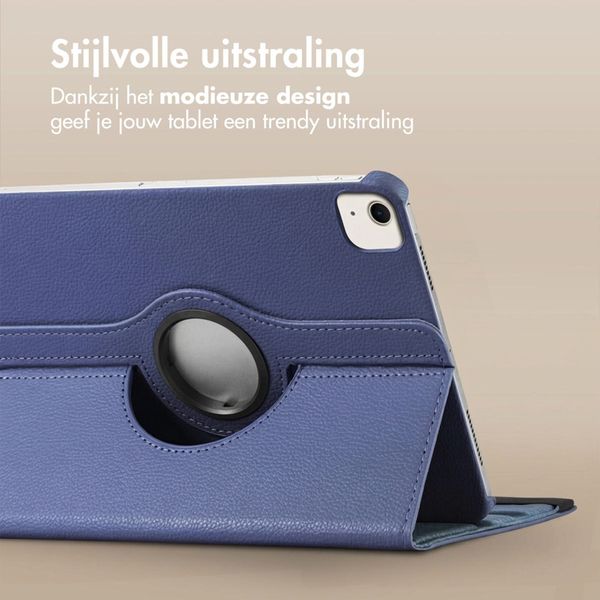 imoshion 360° draaibare Bookcase Apple iPad Air 13 inch (2026) M4 / (2025) M3 / (2024) M2 - Donkerblauw