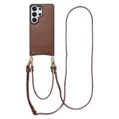 Selencia Nova Phone Case with Cord and Card Holder Samsung Galaxy S26 Ultra - Mocha Brown