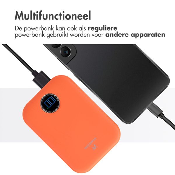 imoshion Magnetic Powerbank 10.000 mAh - Draadloze powerbank - Quick Charge en Power Delivery - Apricot Crush Orange