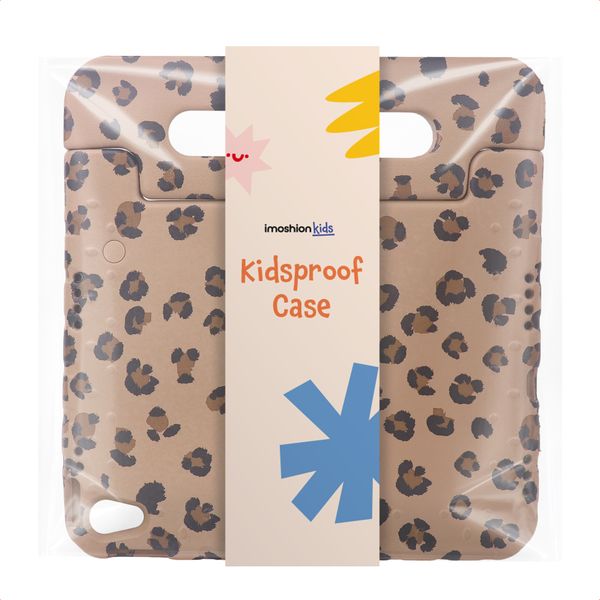 imoshion Kidsproof Design Back Cover with Handle Apple iPad 9 (2021) 10.2 inch / iPad 8 (2020) 10.2 inch / iPad 7 (2019) 10.2 inch - Leopard Print