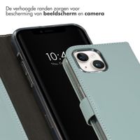 Selencia Echt Lederen Bookcase iPhone 15 Plus - Air Blue