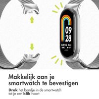imoshion Milanees magnetisch bandje Xiaomi Smart Band 8 / 9 - Zilver