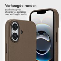 Accezz Leather Bookcase 2-in-1 met MagSafe Apple iPhone 17e / 16e - Coffee Brown