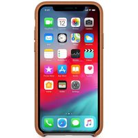 Apple Leather Backcover Apple iPhone Xs - Saddle Brown