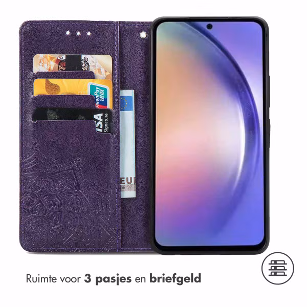 imoshion Mandala Bookcase Samsung Galaxy A55 - Paars