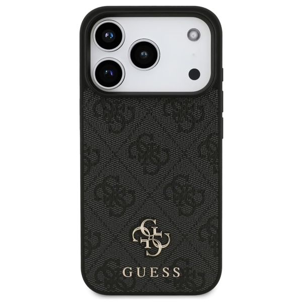 Guess 4G Metal Logo Backcover MagSafe Apple iPhone 17 Pro - Zwart