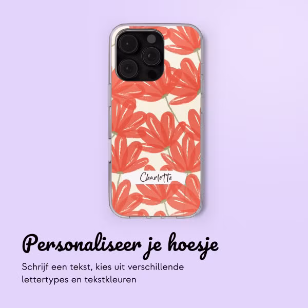 Hoesje met eigen foto en/of tekst Apple iPhone 16 Pro Max - Bloemen